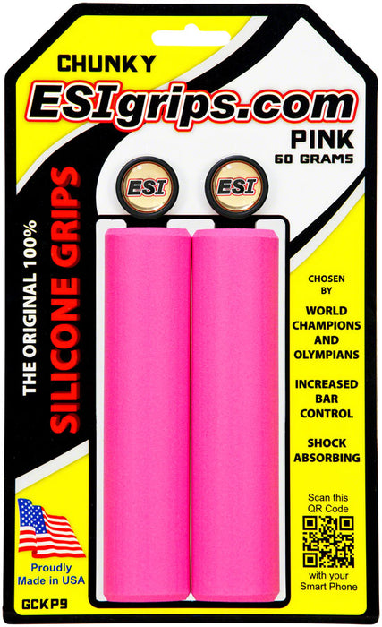 top view of esi chunky grips in pink