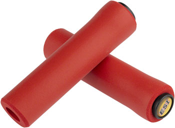 top view of esi extra chunky grips in red