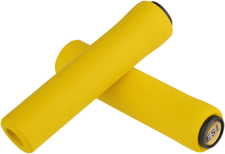 top view of esi chunky grips in yellow