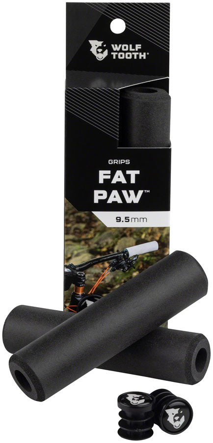 front view of fat paw grips in black