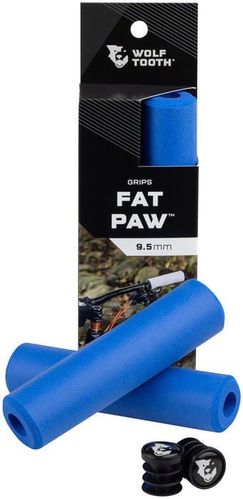 front view of fat paw grips in blue