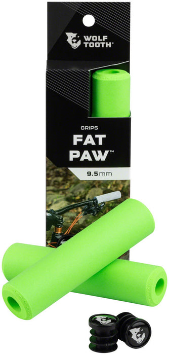 front view of fat paw grips in green