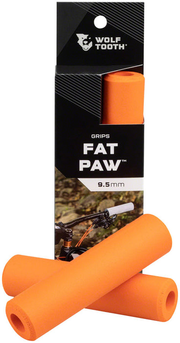 front view of fat paw grips in orange