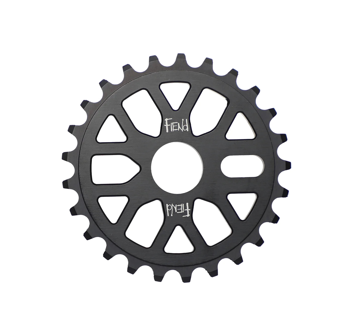 Front view of the Fiend Omni Sprocket in black