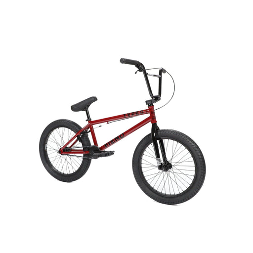 side view of the Fiend Type O bmx bike in red