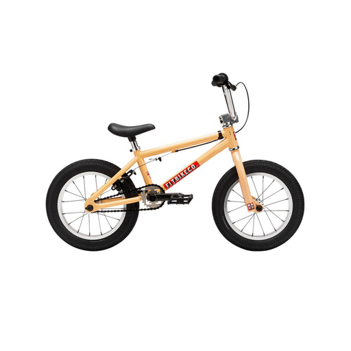 side view of the 14" Fitbikeco Misfit bike in peach