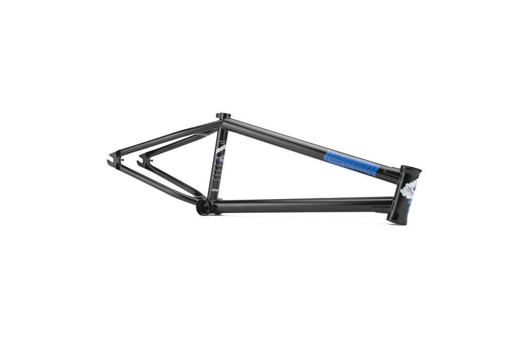 Side view of the Kink Cloud frame in black, bmx frame, kink bmx frame, bmx street frame