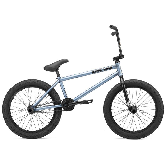 side view of the 20" Kink Williams bmx bike in matte forged blue 