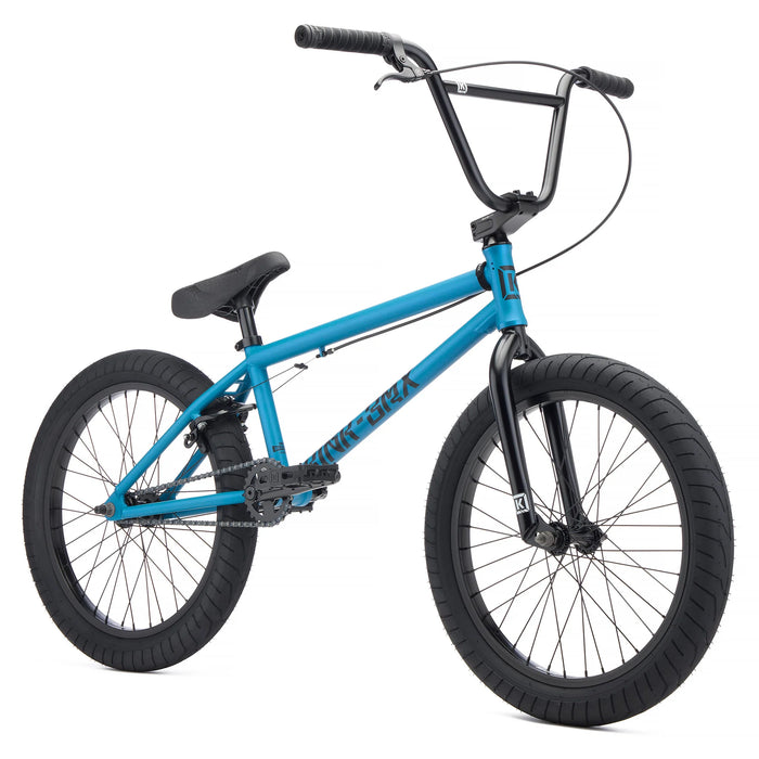 side view of a beginner bmx bike, Kink Launch in blue