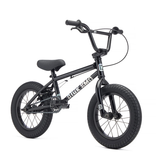 Side view of the Kink Pump in black, 14" Bmx bike for kids 4 - 6 years old