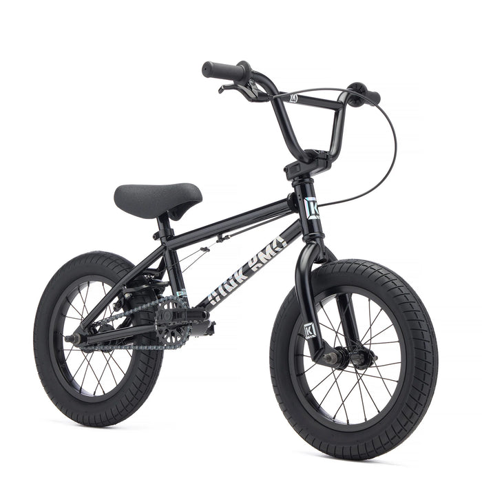 Side view of the Kink Pump in black, 14" Bmx bike for kids 4 - 6 years old