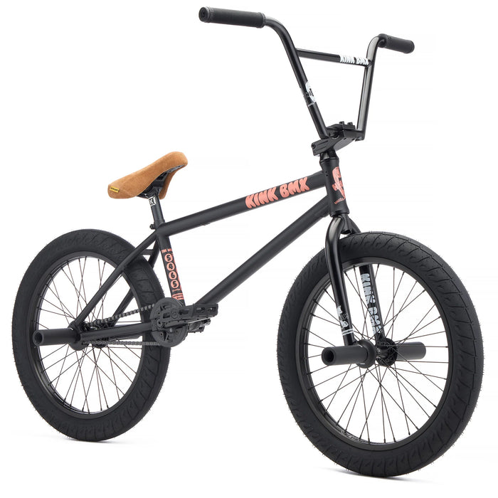 side view of the kink Williams bmx bike in black, custom bmx bike