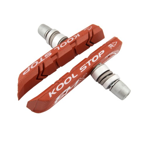 Side view of the Kool Stop BMX Brake pads in salmon