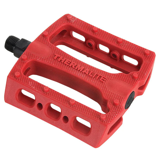 top view of fiction thermolite pedal in red
