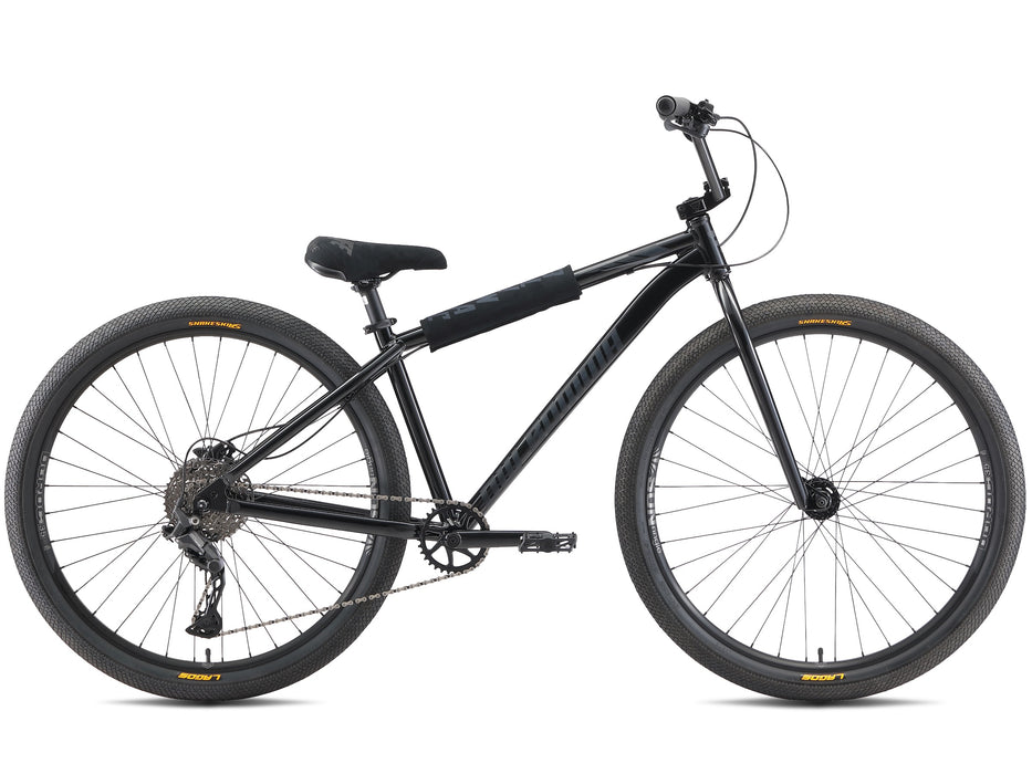 Side view of the Black Mafia OW Bomma, Mafia Bikes OW Bomma 29 inch big BMX bike with SunRingle wheels.
