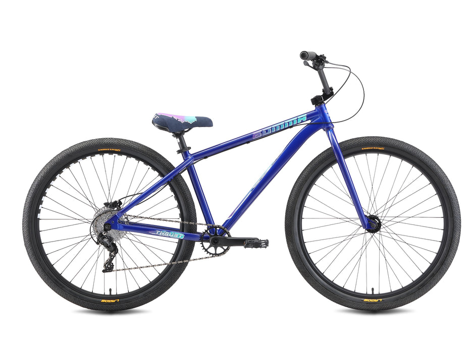 Side view of the Mafia Thrust in Blue, Mafia Thrust wheelie bike for bike life riders and rideouts