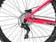Side view of the Pink Mafia Thrust rear wheel and derailleur 