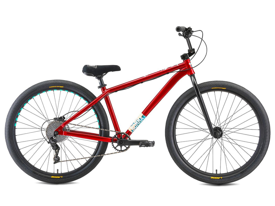 side view of the Mafia Traffic Big BMX Bike in red