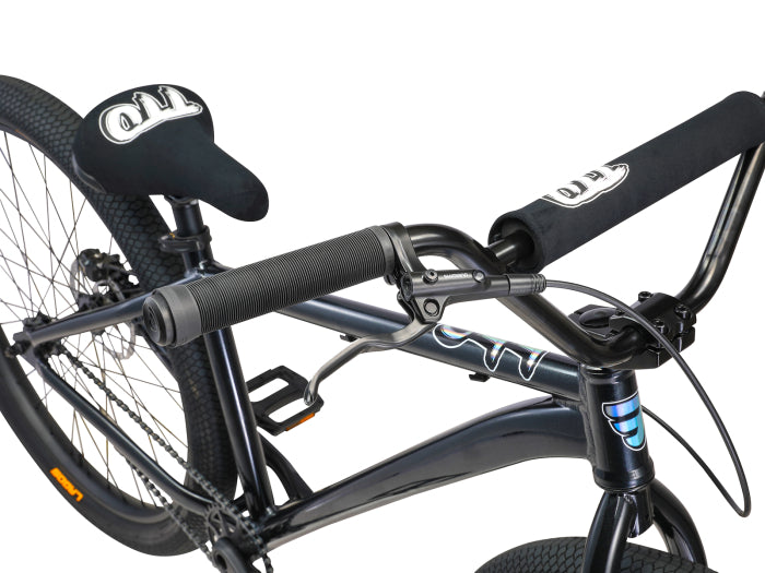 top & front vie of the Mafia TTO in Black, 27.5 wheelie bike designed for bike life rideouts