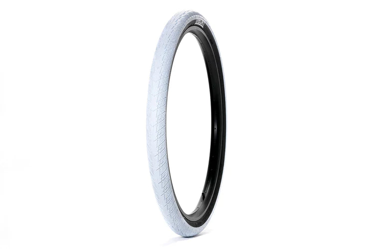 side angle view of method tire in white