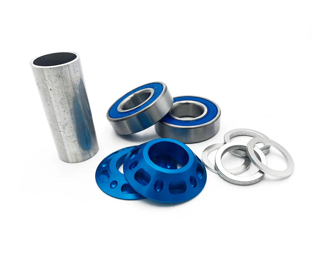 Knight UFO Bottom Bracket Kit - Mid front view blue