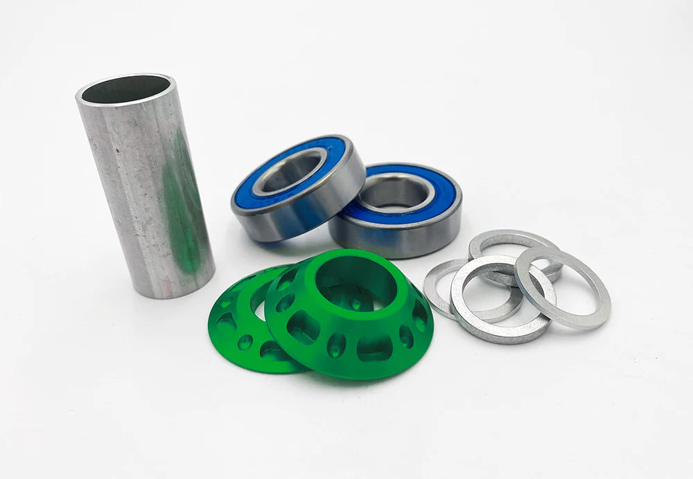 Knight UFO Bottom Bracket Kit - Mid front view green