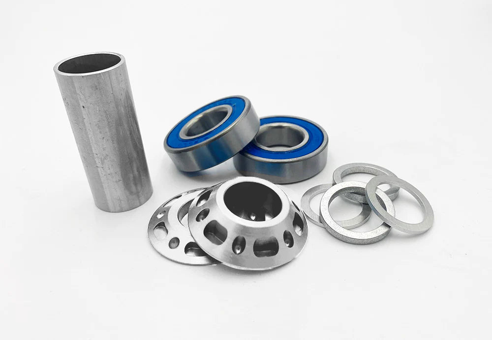 Knight UFO Bottom Bracket Kit - Mid front view raw