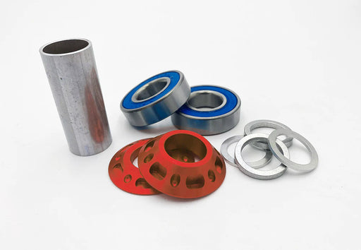 Knight UFO Bottom Bracket Kit - Mid front view  red