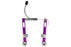 front view of motlite calipers in purple