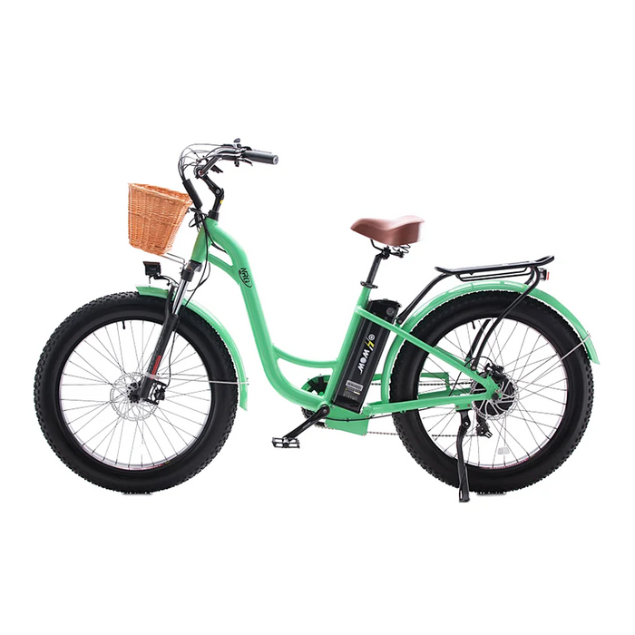 side view of nrg ebike in green