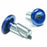 front and back view of odi aluminum bar ends in blue