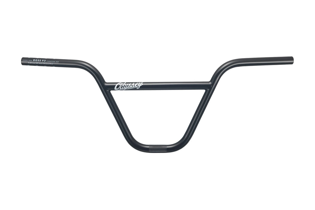 Odyssey Boss bars in black in front of white background, Bike Nash bar, bicycle handlebar types, bike handlebar types, bike handle style, cycle handlebar types, handlebar types, kinds of bike handlebars, bmx bars, raised handlebars, bicycle raise handlebars, raise bicycle handlebar, raise bike handles, raise cycle handlebars, bike riser, 