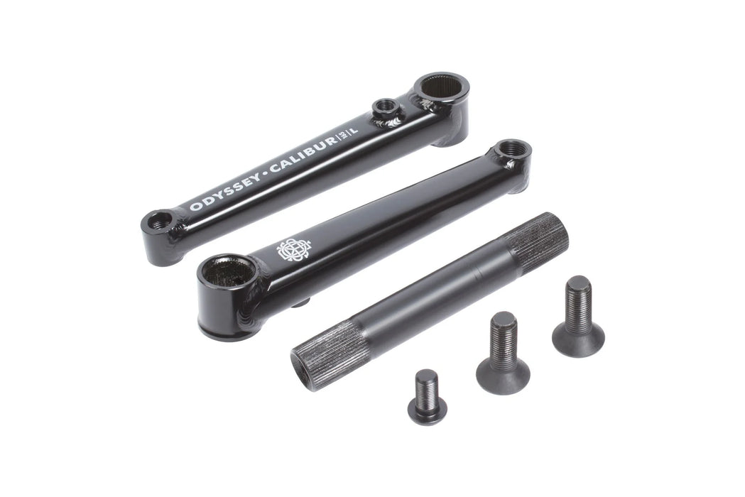 Set of black bicycle cranks with bolts on a white background, bike crank loose, bike crankset replacement, bike crank arm keeps falling off, bmx crank installation, bmx cranks, bmx crank removal, bmx crank bearing replacement, bmx crank size, bmx crank length, bmx cranks creaking, bmx crank flip, bmx crank puller, bmx crankset installation, bmx cranks on mtg, bmx crankset, bmx crank arm grind, bmx cranks on fixie, bmx 3 piece crank install, bmx 3 piece crank conversion kit, bmx 3 piece crank, Bicycle crank,