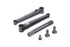 Set of black bicycle cranks with bolts on a white background, bike crank loose, bike crankset replacement, bike crank arm keeps falling off, bmx crank installation, bmx cranks, bmx crank removal, bmx crank bearing replacement, bmx crank size, bmx crank length, bmx cranks creaking, bmx crank flip, bmx crank puller, bmx crankset installation, bmx cranks on mtg, bmx crankset, bmx crank arm grind, bmx cranks on fixie, bmx 3 piece crank install, bmx 3 piece crank conversion kit, bmx 3 piece crank, Bicycle crank,