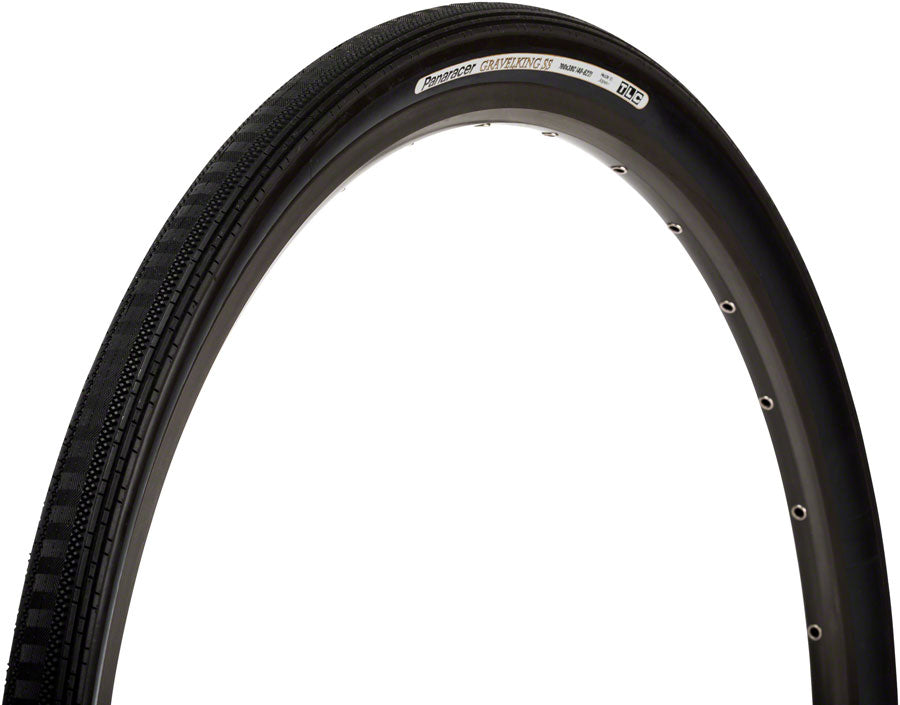 tread and side view of the Panaracer Gravel King tire in black