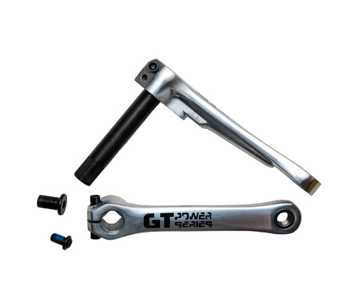 expanded view of gt power series cranks in chrome