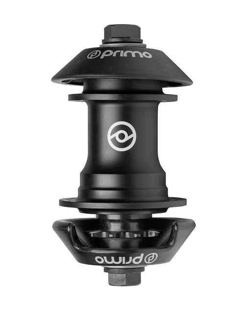 Front view of the Primo Balance freecoaster hub in black, bmx hub, bmx freecoaster, freecoaster bmx