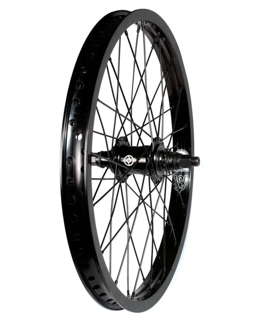 Front & side view of the Primo Freemix wheel in black, freecoaster wheel,  bmx 20 inch wheels,  bmx rims 20 inch