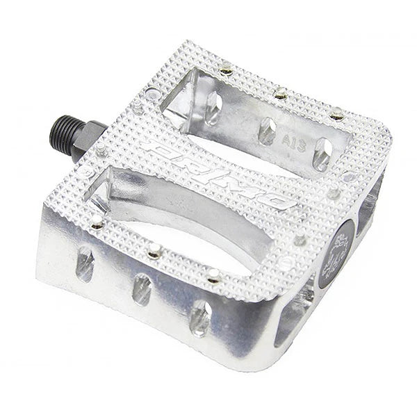 Primo Super Tenderizer pedals in silver, side view showing slim lightweight design.