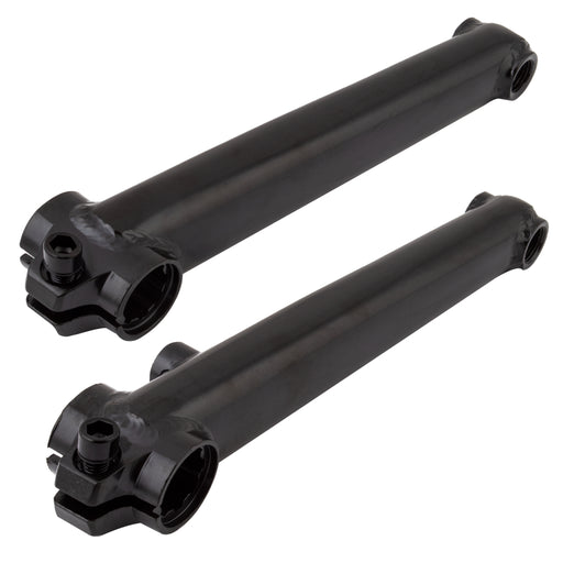 side angle view of rad cranks in black