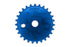 Front view of the Ride out supply ROS Sprocket in Blue, big bmx sprocket