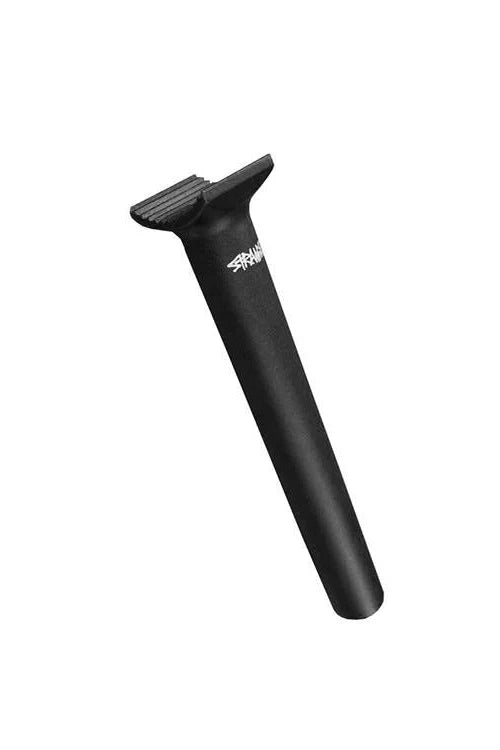 Front view of the Stranger Pivotal seat post in black