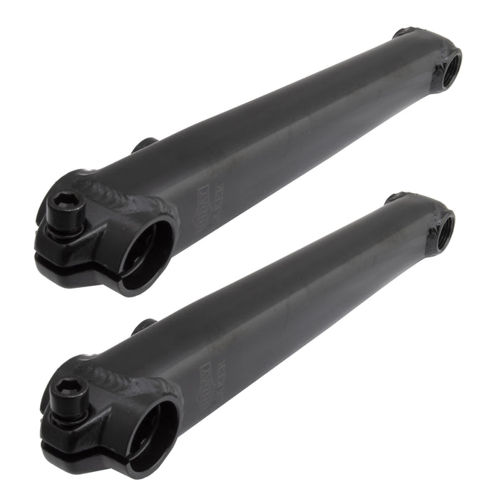 front view of the sunday saker v2 cranks in black, Bike pedal bearings, bicycle crank bearing replacement, bike crank bearing replacement, replacing crank bearings on a bike, big ripper bottom bracket, bicycle crank bearing size, mongoose crank bearings, us bottom bracket, 20 inch bike crank bearings, 3 piece crank sealed bearings, bike crankset replacement, bike crank arm keeps falling off, bmx crank installation, bmx cranks, bmx crank removal, bmx crank bearing replacement, bmx crank size, bmx crank size