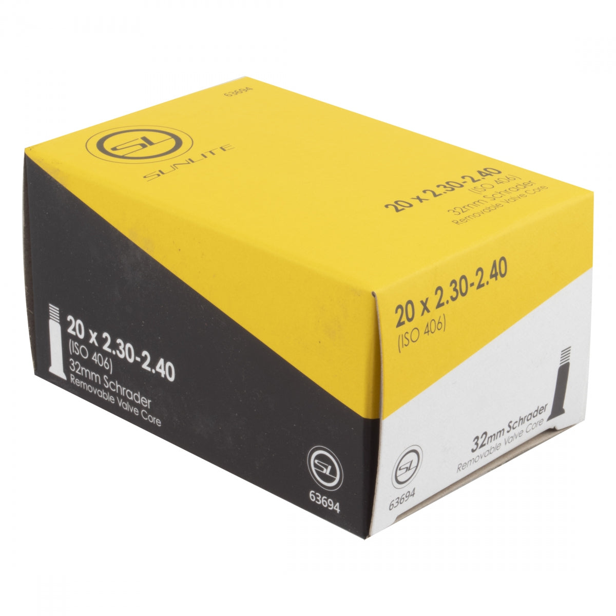 20 X 2.125 Bike Inner Tube SunLite 20 X 1.75-1.95 32mm Schrader Valve Bmx Bicycle Inner 494221 - Foto 1