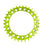 front view of Ruf-Tooth Chainring 5-Hole 110BCD in antifreeze green
