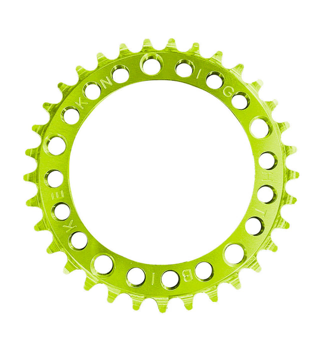 front view of Ruf-Tooth Chainring 5-Hole 110BCD in antifreeze green