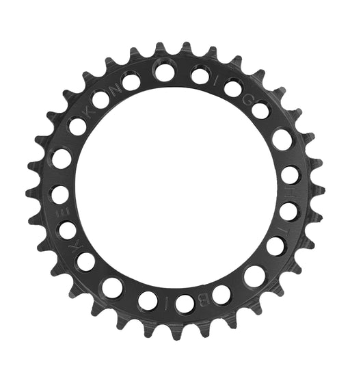 front view of Ruf-Tooth Chainring 5-Hole 110BCD in black