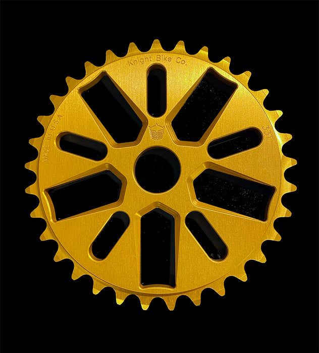 front view of Starfighter Sprocket in gold