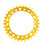 front view of Ruf-Tooth Chainring 5-Hole 110BCD in gold