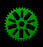front view of Starfighter Sprocket in green